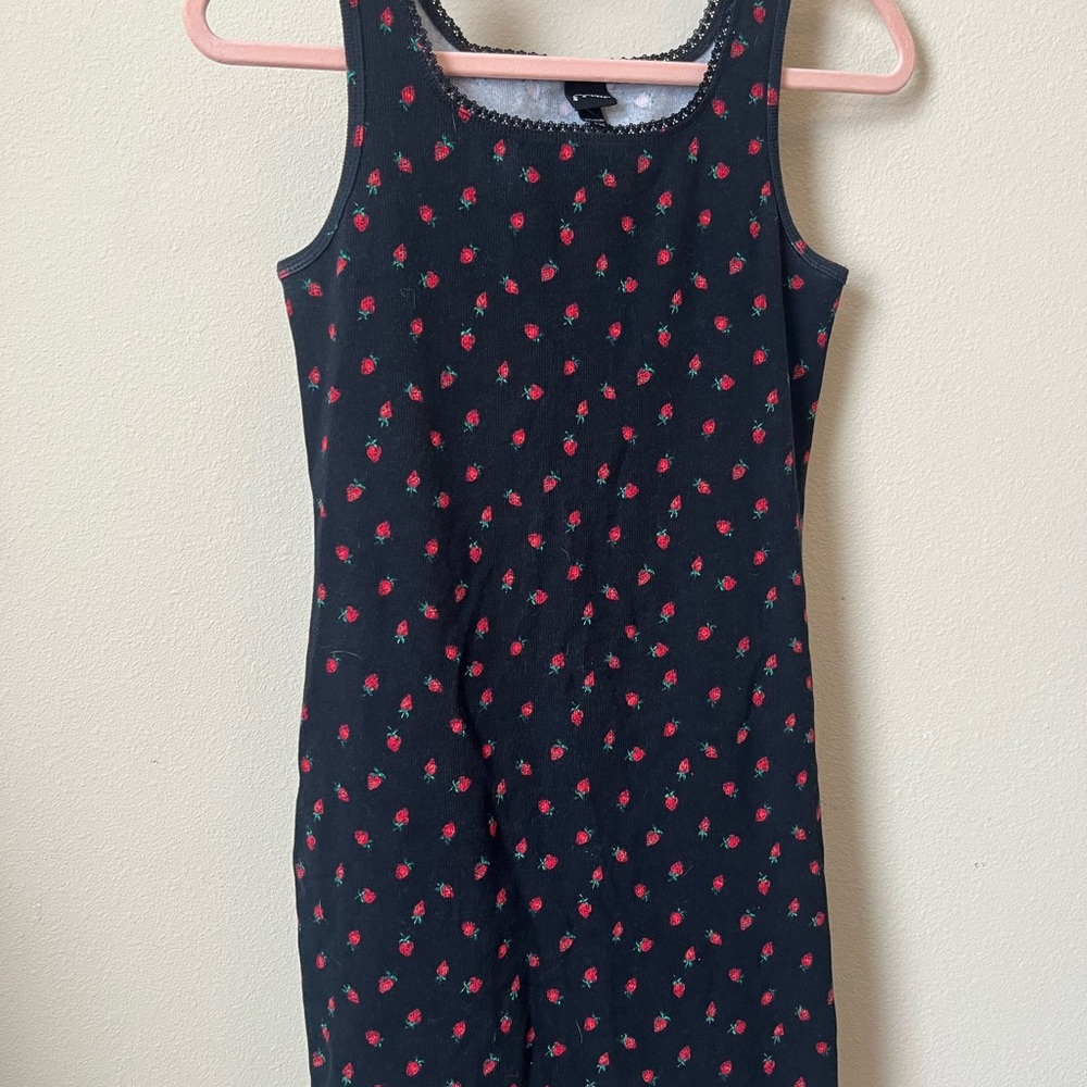 Floral Black Sleeveless Dress